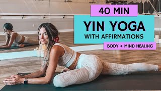 Yin Yoga with Affirmations | 40 Min Yin Yoga for All Levels | Kate Amber Yoga screenshot 5