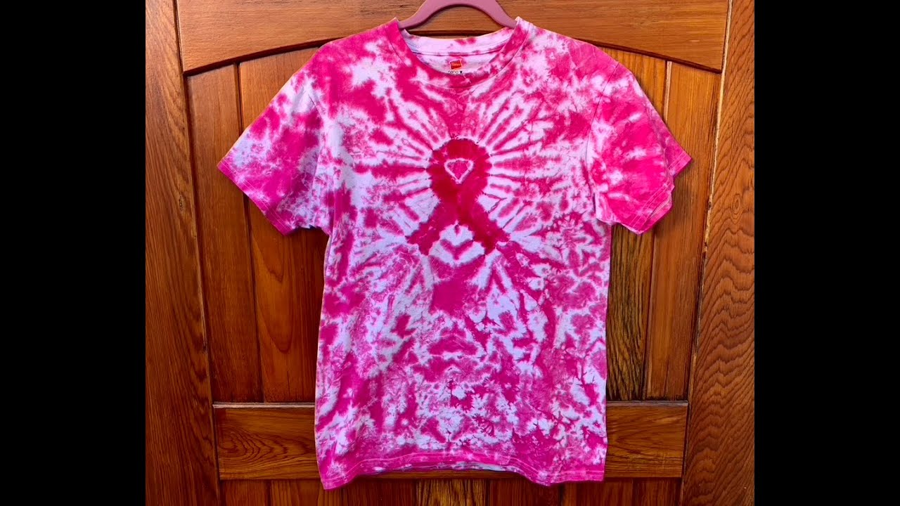 DIY Breast Cancer Ribbon - Tie Dye Tutorial
