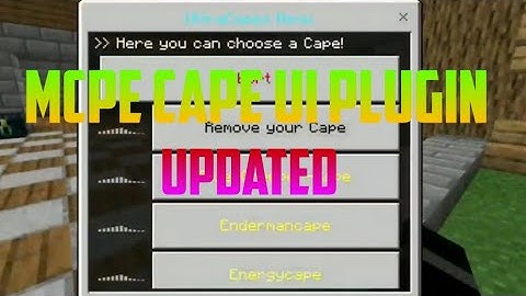 NEW Cape UI UPDATED Plugin! Pocketmine DOWNLOAD