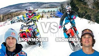 SNOWMOBILE vs SNOWBIKE: What's faster in a race?