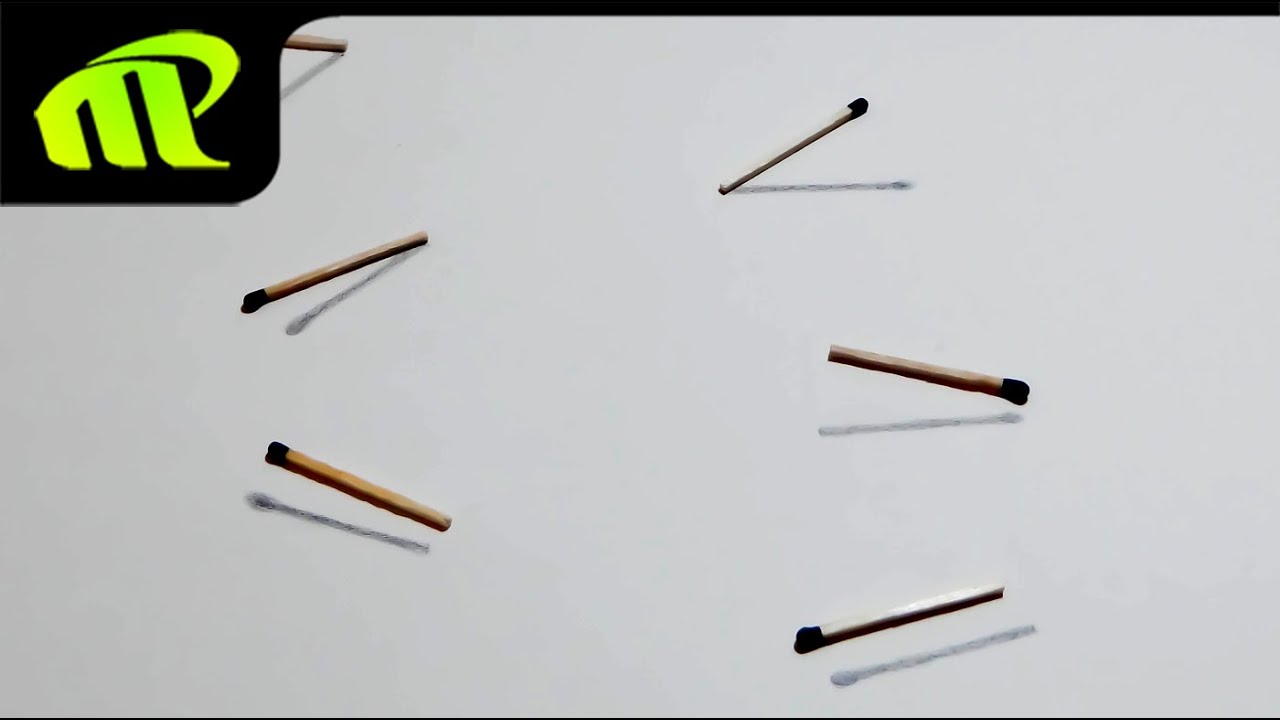 Drawing 3D Levitation Matchsticks Simple Trick Trick Art YouTube