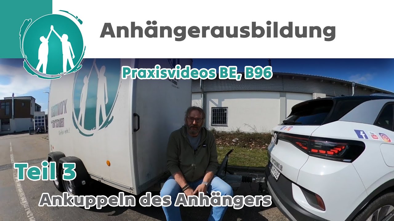 080 Anhängerausbildung Teil 3 Ankuppeln des Anhängers YouTube 080 Anhängerausbildung Teil 3 Ankuppeln des Anhängers YouTube