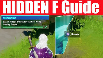 Search hidden "f" found in the New World loading Screen Location! (fortnite Chapter 2 - Season 1)