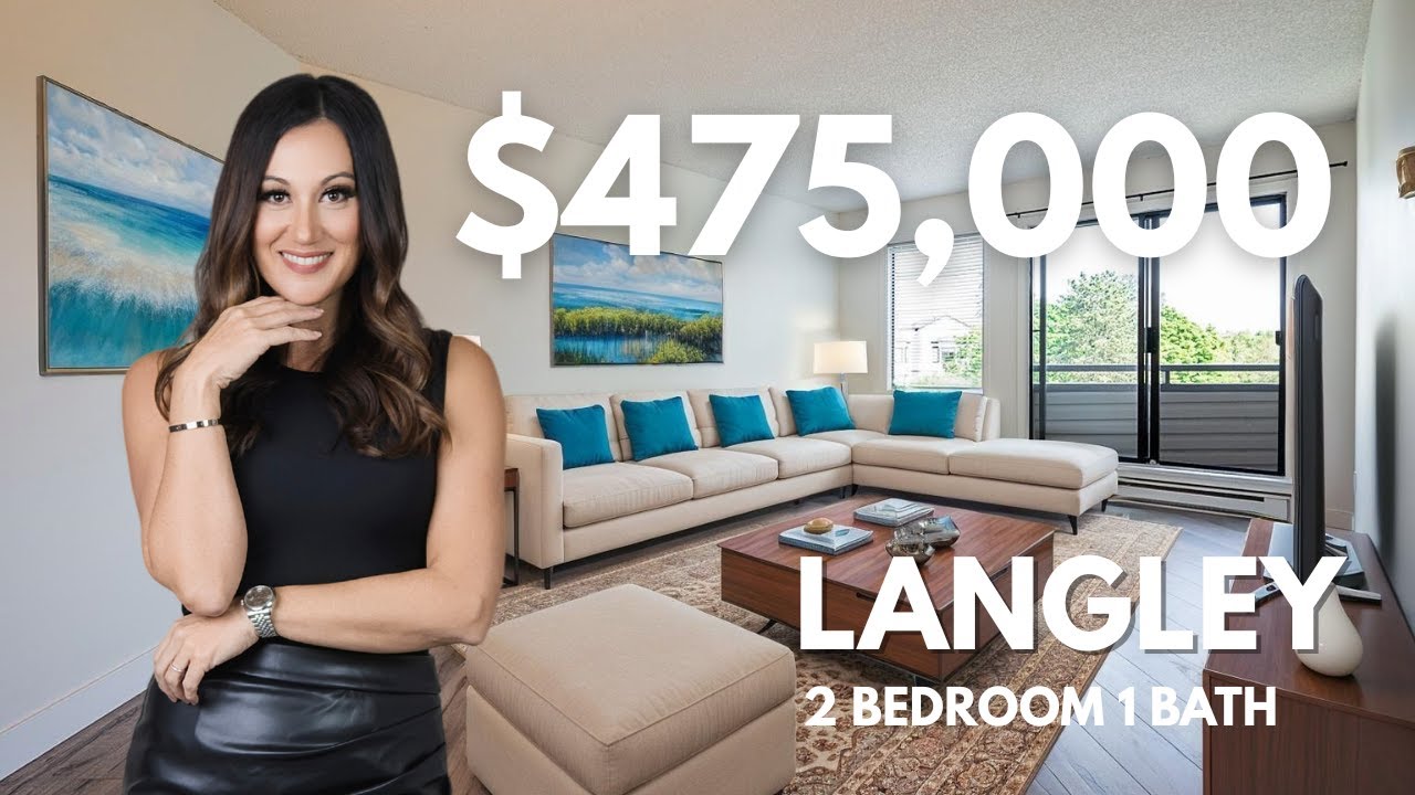 Affordable 2-bedroom condo for sale in Langley, BC featuring a large private balcony, flex space, and modern open-concept layout—perfect for first-time home buyers, downsizers, or investors near parks, schools, and transit.