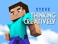 Steve  thinking creatively minecraft animation