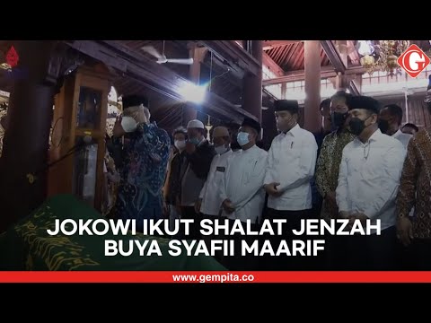 Momen Presiden Jokowi Ikut Shalati Jenazah Buya Syafii Maarif