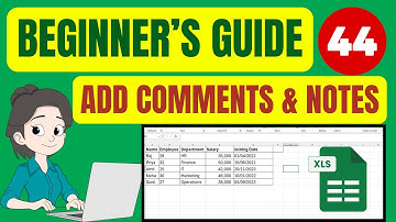 Excel for Beginners | Add Comments & Notes in Excel Step by Step #excel #exceltutorial