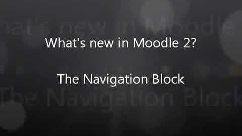 Moodle Navigation Block.flv