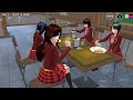 School Besties👩‍❤️‍👩 Throw a Coffee Party At Cafe☕💕 ||Lunch Break🥞🤤|| Sakura School Simulator 💫 ||  