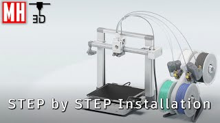 Bambu Lab A1 Combo 3D Printer STEP by STEP full Installation tutorial