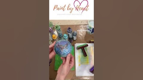 Gelli Plate Printing with Found Objects and Leaf Mask