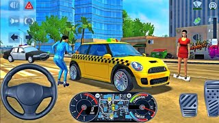 Mini Cooper Taxi Simulator 3D // New York City 4k Gaming 🎮🚨 screenshot 2