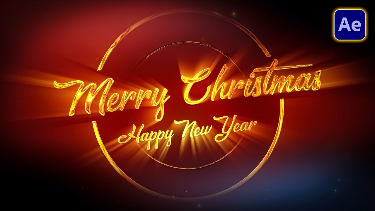Glossy Christmas Greeting in After Effects - After Effects Tutorial | Merry Christmas
