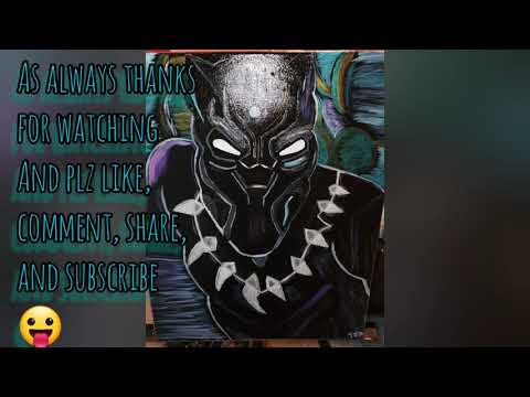 Black Panther|Acrylic Art|Paint With Me  @SimplyTenn