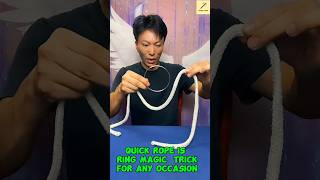 Quick Rope is Ring Magic  Trick for Any Occasion 🪄🎩😃 #shorts #magic  #shortsfeed