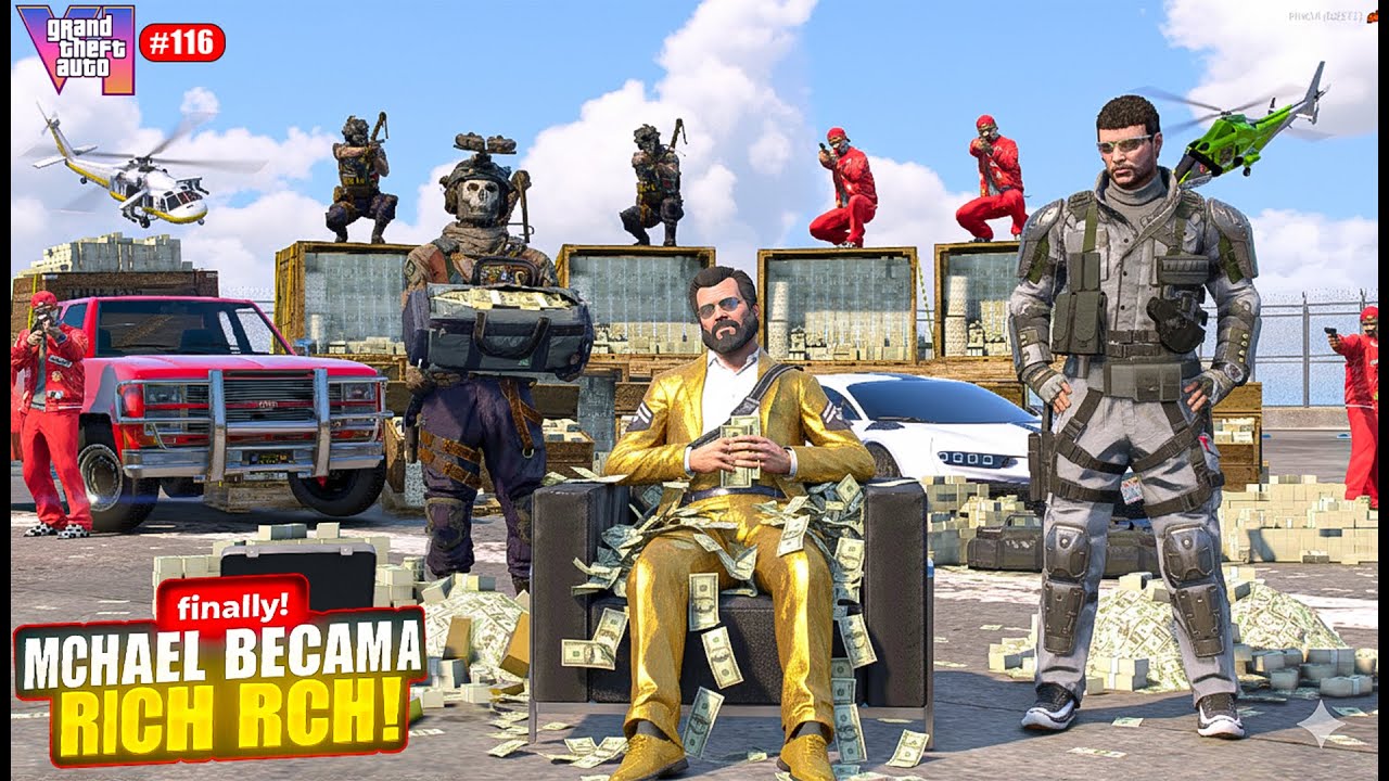 MICHAEL BECOME BILLIONAIRE in GTA 5 REAL LIFE!🤑 