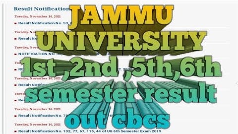 JAMMU UNIVERSITY 1st ,2nd ,5th,6th semester result out cbcs
