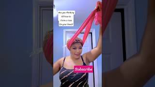 How to tie a rose head wrap style #shortsfeed #headwraptutorial #viralshorts @CalistaStarBeauty