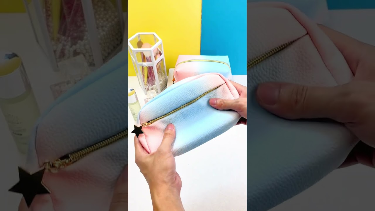 Pastel Pink and White Cosmetic Organizer: The Perfect Gift for Makeup Lovers 