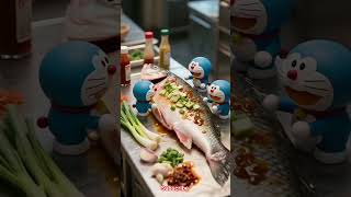 A plate of grilled fish, enveloped in steam and aroma, as the days slowdown#animation#gourmetfood#he