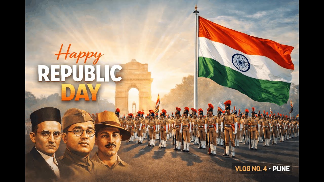 77th Republic Day In PUNE  | Parade, Pride & Patriotism | Pune Vlog #4| 
