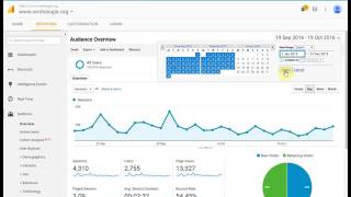 Obtaining stats about visits and unique users using google analytics