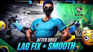 OB53 😱 LAG FIX + ULTRA SMOOTH 🥶🔥 | ALL PROBLEM SOLVED ✅ | OB53 | FREE FIRE MAX | CLOUDYY