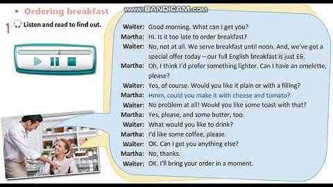 Excel 8 Module 8 Ordering Breakfast p. 94