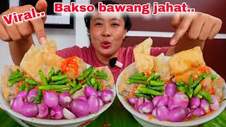 VIRAL ‼ 2 MANGKOK BAKSO TOPING BAWANG JAHAT + CABE RAWIT