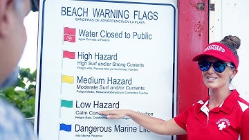 Lifeguard Beach Warning Flags and Signage