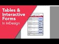 InDesign 2021 Tutorial - Creating and Formatting Tables and Creating Interactive Forms