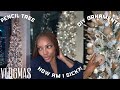 Vlogmas Day 3 | My Neutral ornaments were a success! + How tf am I sick for x-mas + 9ft Pencil tree