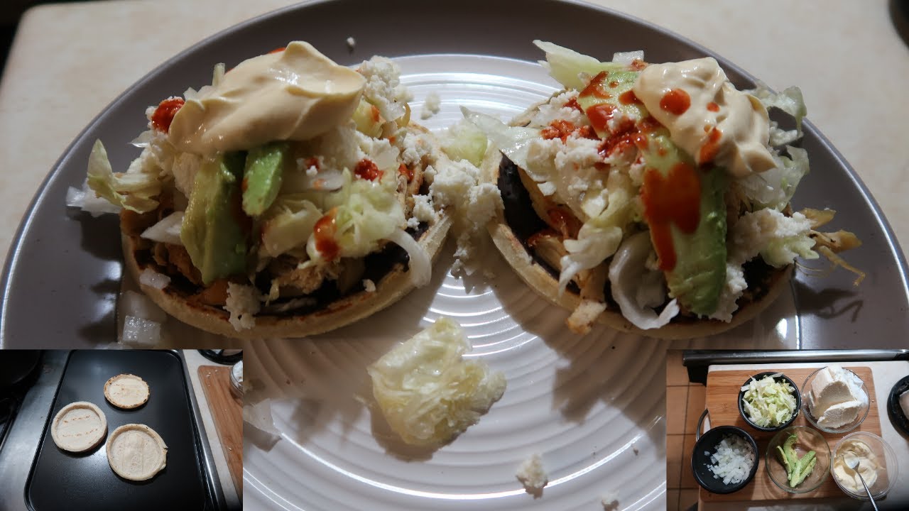 sopes de pollo/comida Mexicana-sopes of chicken/Mexican food - YouTube