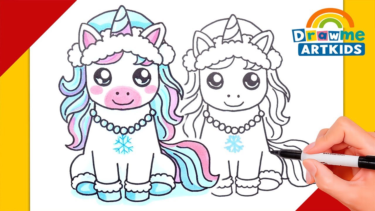 How to Draw a Winter Unicorn