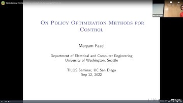 TILOS Seminar: On Policy Optimization Methods for Control (2022-09-28)