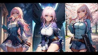 [4K AI Art] 룩북 LOOKBOOK | 붕괴스타레일 Starrail | 마치세븐스 March 7th 삼칠이