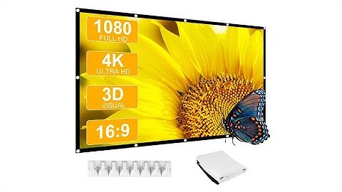 USSUNNY 120 inch Projector Screen 16:9 Foldable Portable Projector Movies Screen