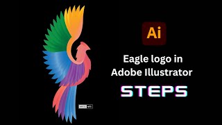 Sports Performance Eagle logo in adobe illustrator | steps of arrangement of layers