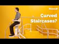 Curved stairlifts for staircases with curves or landings