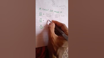 Convert fraction into decimal