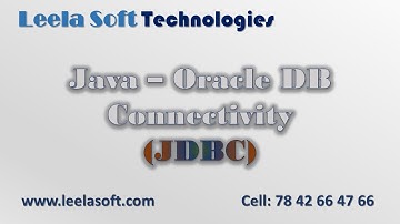 JDBC Tutorial - JDBC Oracle Database Connection Using Eclipse IDE by Madhu sir || Leela Soft, BZA