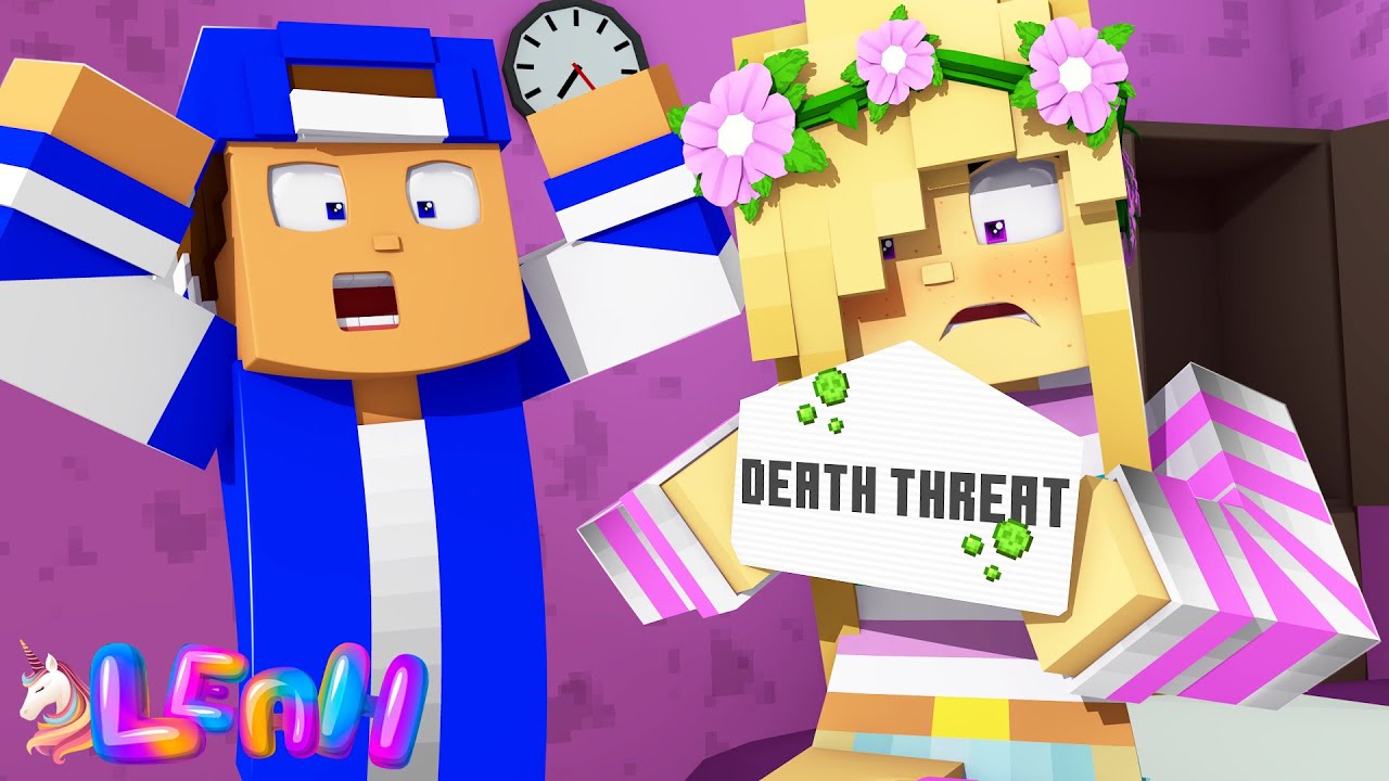 Little Leah GETS A DEATH THREAT... Minecraft YouTube