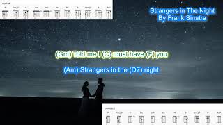 Stangers in the Night (no capo) play along with scrolling guitar chords and lyrics