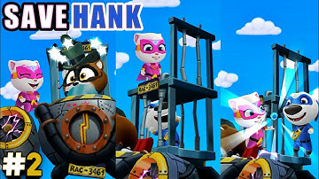 Talking Tom Hero Dash Gameplay | Android | Angela Saving Hank 🐶 #2