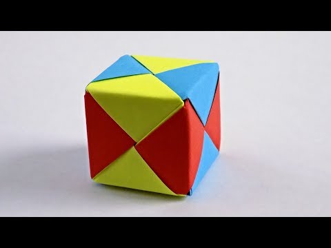 Оригами кубик из бумаги схемы