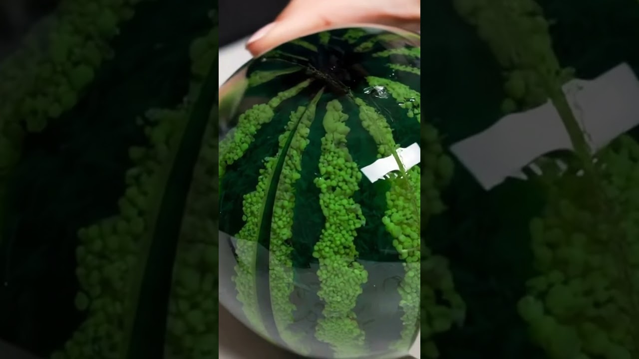 Cutting Glass Watermelon 🍉  | Diamond Precision ASMR Slice 