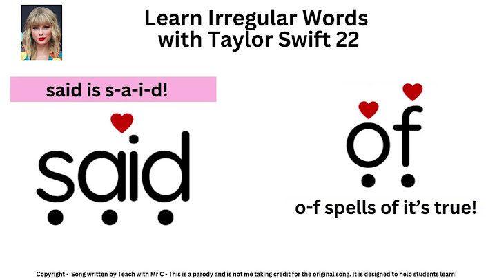 Learn Heart Words with Taylor Swift 22