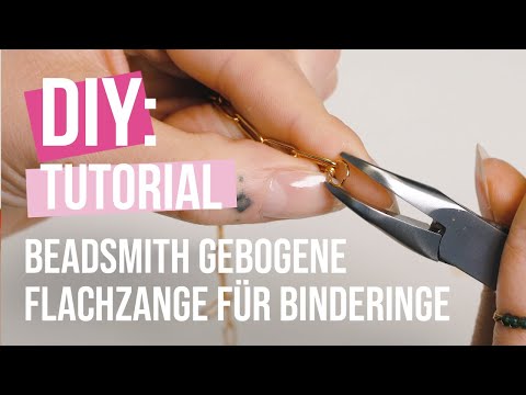 DIY Tutorial: “Beadsmith gebogene Flachzange für Binderinge”. 