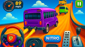 Crazy Bus Mega Ramp Impossible Racing   Bus Stunts Impossible Tracks   Android Gameplay Video P-05