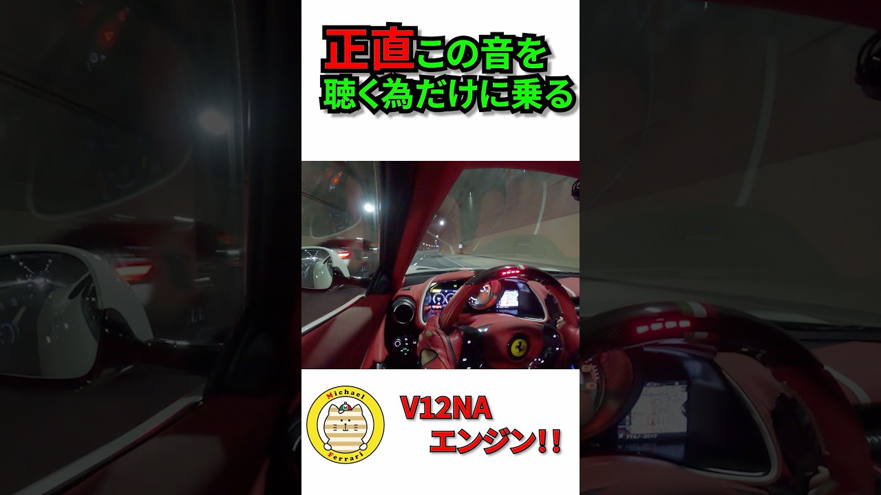 鼓膜が震える…フェラーリ812トンネル全開サウンド #マフラーサウンド #automobile #ferrari